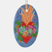 神聖なハート装飾又はクリスマスオーナメント セラミックオーナメント (右)