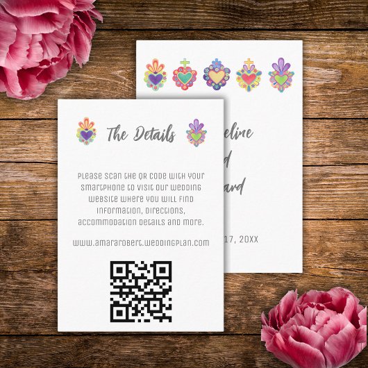 神聖なハート、メキシコのハートエンクロージャカード 名刺