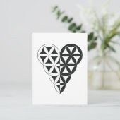 神聖なハート – 生命のハート、デュアルWh/Bl。 ポストカード (スタンド正面)