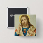 神聖なハート 缶バッジ (正面&裏面)