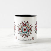 「神聖なパターン」 ツートーンマグカップ (中央)