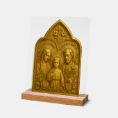 神聖なファミリーデスク神社 | イエス・マリアとヨセフ アクリルサイン (傾斜)