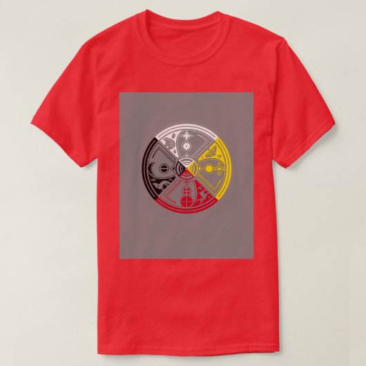 神聖なフープ医療ホイールグラフィック Tシャツ (デザイン正面)