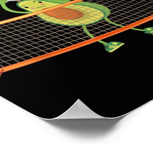 神聖なブロックのバレーボールかわいいおもしろい ポスター (角)