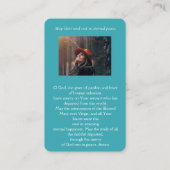 神聖なメアリーウォーターカラーカトリック祈りの言葉カード 名刺 (裏面)