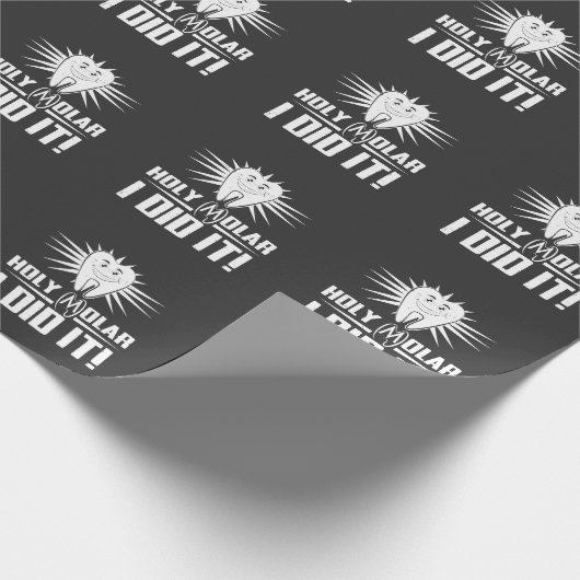 神聖なモル私はそれを歯科衛生士の卒業しました ラッピングペーパー (角)