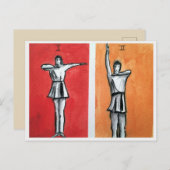 神聖なリズミカルI,IIダンス動きポストカード ポストカード (正面/裏面)