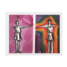 神聖なリズムVii,VIIIダンス動きポストカード