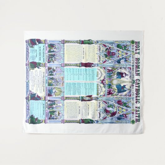 神聖なローマカトリック教の信頼のインフォグラフィックの図表 タペストリー (正面(横))