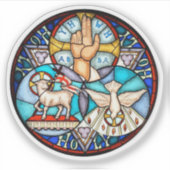 神聖な三位一体ローマカトリックのビニールの象徴 シール (正面)