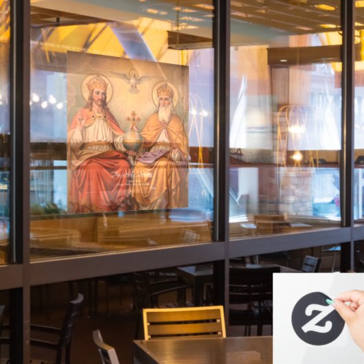 神聖な三位一体 ウィンドウサイン (レストラン窓)