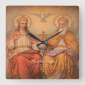 神聖な三位一体 スクエア壁時計 (正面)