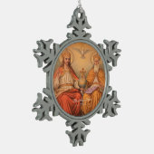 神聖な三位一体 スノーフレークピューターオーナメント (左)