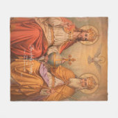 神聖な三位一体 フリースブランケット (正面(横))