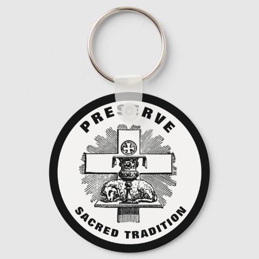 神聖な伝統を守るラテン・マス・カトリック キーホルダー (正面)
