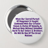 神聖な価値観を生かすTシャツの短い思い出 缶バッジ (正面&裏面)