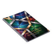 「神聖な光」幾何学的な祈りのジャーナル - ステンドグラス風 ノートブック (右側)