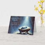 神聖な出生クリスマスカード カード (黄色い花)