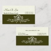 神聖な分割フローラモダン白いレ芸術的ンコン 名刺 (正面/裏面)