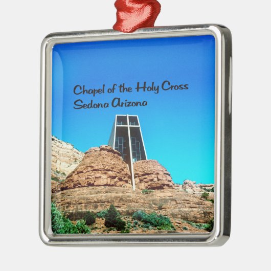 神聖な十字のセドナアリゾナのチャペル メタルオーナメント (左)