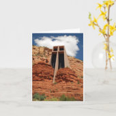 神聖な十字のメッセージカードのチャペル カード (黄色い花)