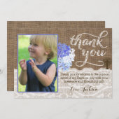 神聖な十字を持つ男の子のための宗教サンキューカード サンキューカード (正面/裏面)