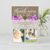 神聖な十字2の写真とのラベンダーのサンキューカード サンキューカード (スタンド正面)