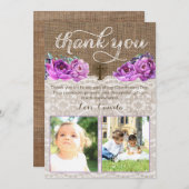 神聖な十字2の写真とのラベンダーのサンキューカード サンキューカード (正面/裏面)