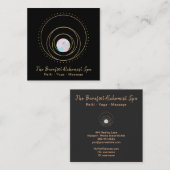 *~*神聖な図形金ゴールド図形Boho曼荼羅 スクエア名刺 (正面/裏面)