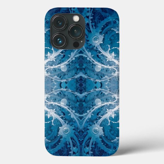 神聖な宇宙の流れ - 青銀のシンメトリー Case-Mate iPhoneケース (裏面)