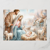 神聖な家庭絵を描の出生 箔シーズンカード (裏面)