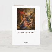 神聖な家族のグリーティングカード カード (裏面)