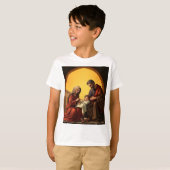 神聖な家族のベビーイエス・マリアとヨセフ・キッドのティー Tシャツ (正面フル)