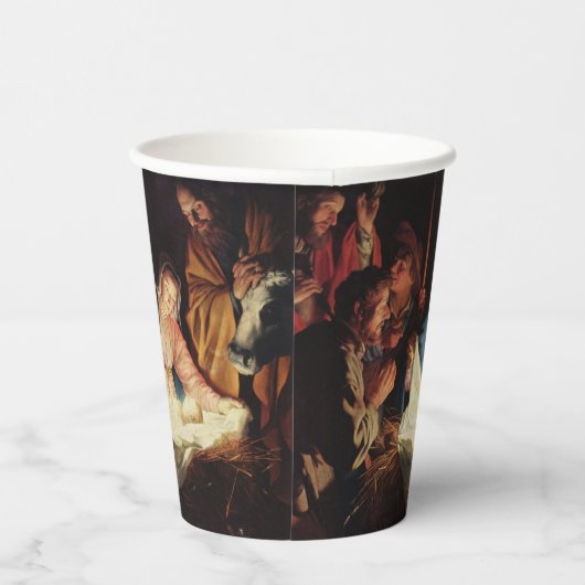 神聖な家族の出生シェン宗教的なクリスマス 紙コップ (右)