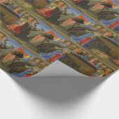 神聖な家族の出生場面天使イエス・キリスト ラッピングペーパー (角)