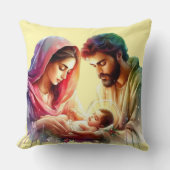 神聖な家族の放射能：出生賛美の クッション (正面)