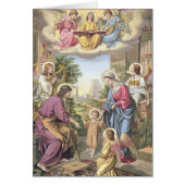 神聖な家族の葬儀の悔やみや弔慰の神聖なカードは感謝していしています (正面)