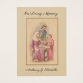 神聖な家族の葬儀悔やみや弔慰祈りの言葉神聖なカード (正面)