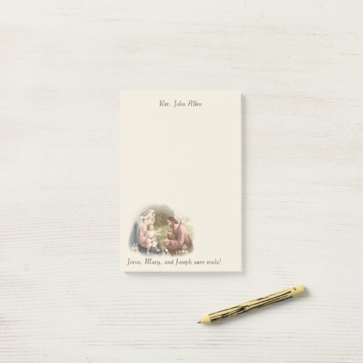 神聖な家族イエス・キリストメリーセントジョーゼフはカスタマイズ ポストイット (デスク上)