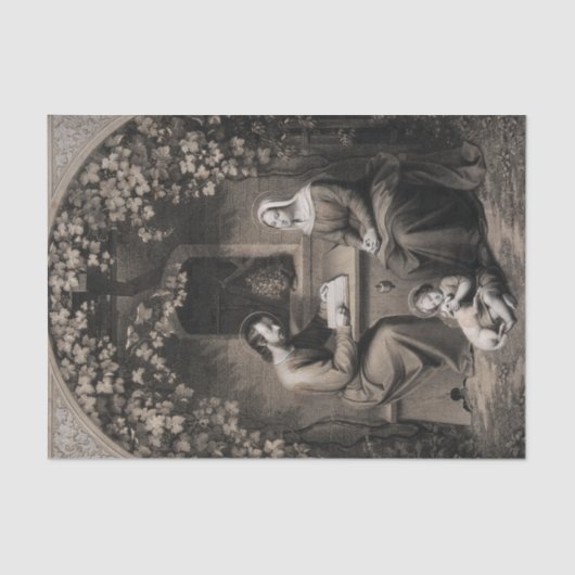 神聖な家族ヴァージンメアリーサンジョセフイエスキリスト 薄葉紙 (正面)