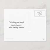 神聖な家族出生クリスマスクリスチャン宗教 シーズンポストカード (裏面)