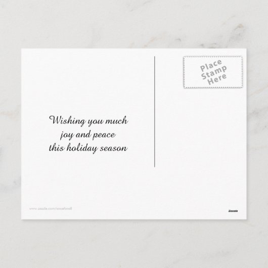 神聖な家族出生クリスマスクリスチャン宗教 シーズンポストカード (裏面)