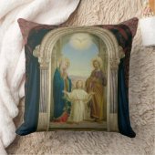 神聖な家族1898年(パネルのテンペラ) クッション (ブランケット)