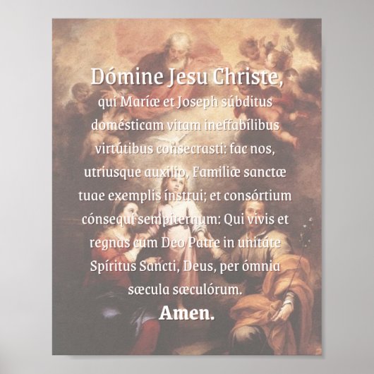 神聖な家族（ラテン）プリント ポスター (正面)