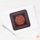 神聖な密教のフラクタルを描いたオーナメント スクエアシール (封筒)