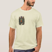 神聖な対称: 凝った黒と白 Tシャツ (正面)