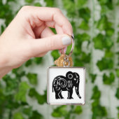 神聖な巨人（黒）キーチェーン キーホルダー (手)