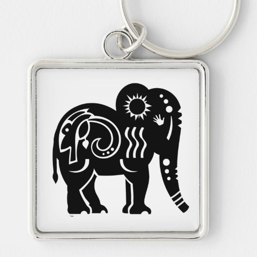 神聖な巨人（黒）キーチェーン キーホルダー (正面)