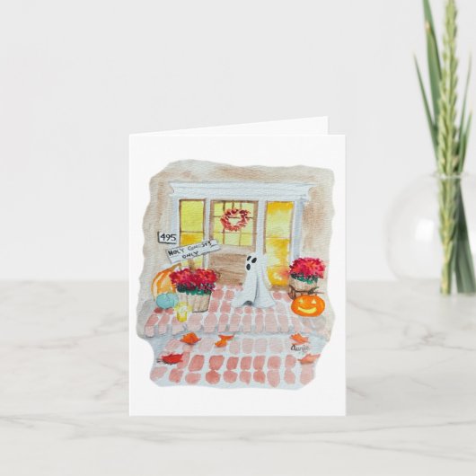 神聖な幽霊おかしなハロウィンカード ノートカード (正面)