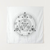 神聖な幾何学および幾何学的な錬金術のデザイン タペストリー (正面)